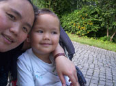 Even een kiekje samen met mamma tussendoor